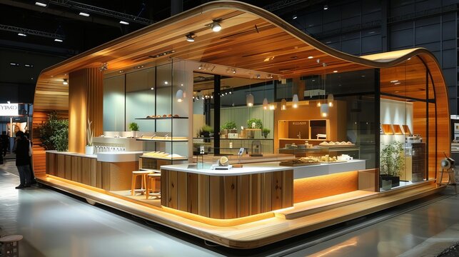 a vitrin to present a small products on a booth in an exhibition, sepratble in to two componantes as an eyecatcher