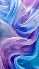 Obraz premium Soft pastel silk waves, gentle fabric in calming abstract background with ample space for text