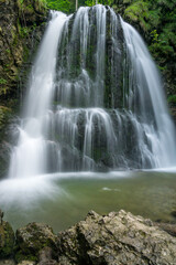 Scenic view of Milky water at the Josephstaler waterfall, Schliersee, Bavaria