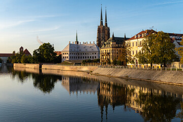 Cityscape panorama of the Old Town, Wroclaw, Poland