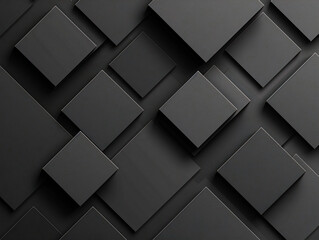 Black and white geometric shapes create a simple and stylish design on textured background.