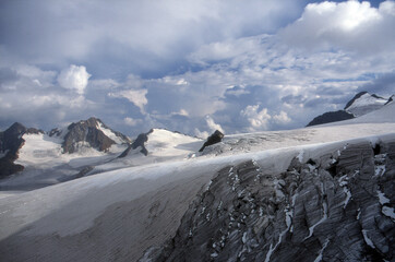 Übeltalferner von Norden, von der Müllerhütte - Tour 2002 - Stubaier Alpen, Österreich