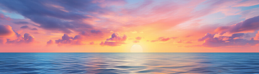 Stunning sunset over the ocean