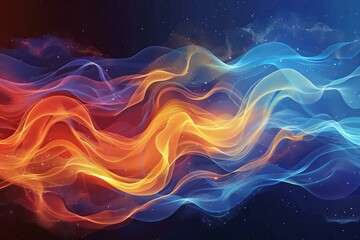 Fototapeta premium Fire and Ice Eruption in Space