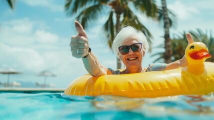 The Senior on Pool Float