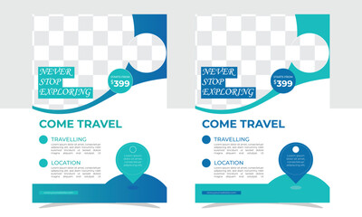New travel Flyer design vector