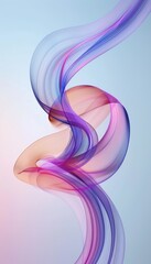 Fototapeta premium Soft pastel silk waves, calming abstract background with space for text placement