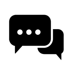 Message Icon: Chat Bubble Communication Symbol with Dialogue Graphic for Conversational Interface, Talk Balloon Sign and Speech Bubbles Design Emblem