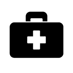 First Aid Kit Box Icon: Emergency Medical Supplies & Healthcare Equipment Symbol for Safety & Medical Care, Health Supplies & Assistance, Healthcare Emergency Kit Illustration