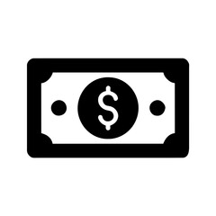 Cash Note Icon: money, rich, wealth, saving, note, fund, currency, finance, budget, cash, bill, banknote, payment, dollar, paying, buck, penny, pay, economic, accounting, investment, banking, bank