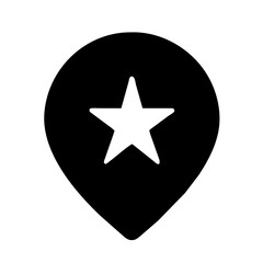 Modern Location Pin Icon: Navigation, Map, GPS Marker Design Element