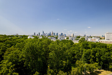 Drone View of Warsaw, Poland