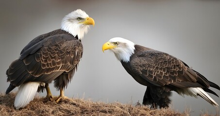 Fototapeta premium american bald eagles