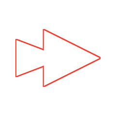 red arrow isolated on white