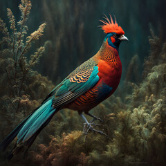 great wonderful colorful pheasant, ai-generatet