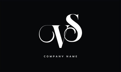 Fototapeta premium VS, SV, V, S Abstract Letters Logo Monogram
