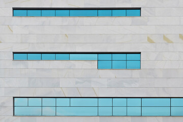 Modern architecture. Close up of a office building in the financial district.