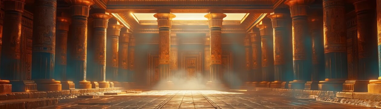  throne room of an ancient Egyptian Pharaoh, stone column