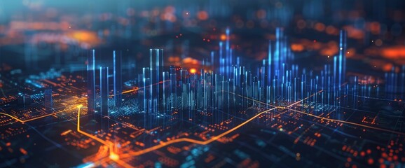 Fototapeta premium Abstract Representation Of Economic Strategy , Abstract Pictures HD