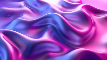 Obraz premium Vibrant abstract silk waves in purple and blue hues