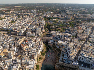 Naklejka premium Aerial View - Polignano a Mare, Italy