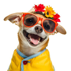 dog wearing sunglasses