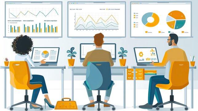 documents meeting and business people planning on spreadsheet data analysis