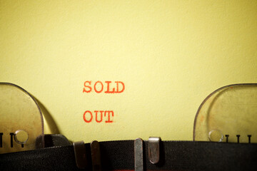 Sold out phrase