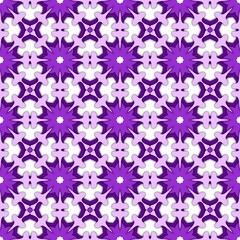 Repetitive purple and white floral pattern