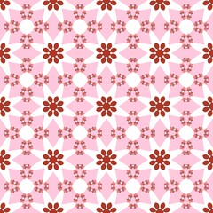 Pink and red floral pattern with an intricate design