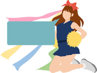 チアリーダーのイラスト