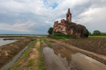 La Chiesetta tra le Risaie di Sant' Antonio Abate a Casaleggio in Piemonte