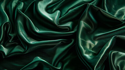 Obraz premium Deep green aesthetic soft velvet background. Luxury concept. Invitation template. Adv mockup. Generative AI