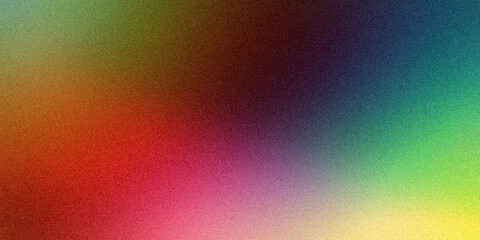 Abstract dark yellow pink brown blue gray green red background. Featuring a multicolor blurred ultra-wide grainy gradient blur. Ideal for design, banners, wallpapers, templates, posters, desktops
