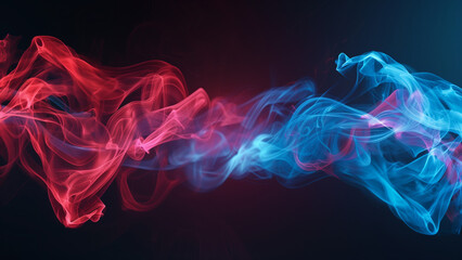 Obraz premium Divergent Paths: Chromatic Smoke Flow