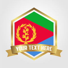 Golden Luxury Eritrea Label Vector Illustration