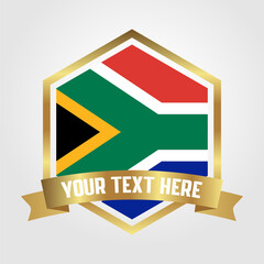 Golden Luxury South Africa Label Vector Illustration