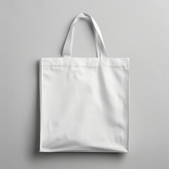 white mock-up bag,blank white tote bag mockup, with no wrinkles or creases on the front of the canvas fabric texture, on display in a minimalist.