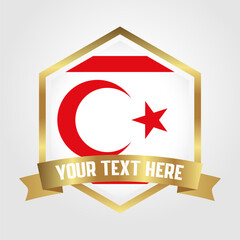 Golden Luxury Northern Cyprus Label Vector Illustration