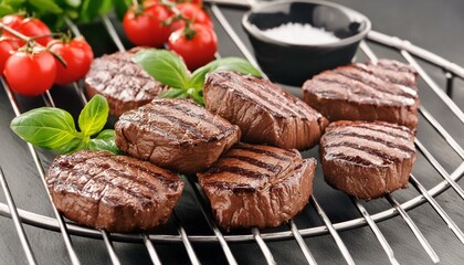 grilled meat and vegetables