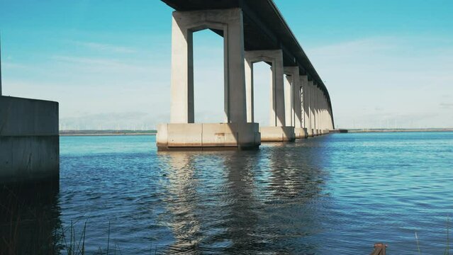 Antioch Bridge crossing the San Joaquin River-Stockton Deepwater Shipping Channel in California, USA