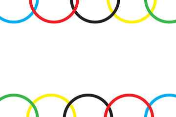 Background banner template with colored rings frame