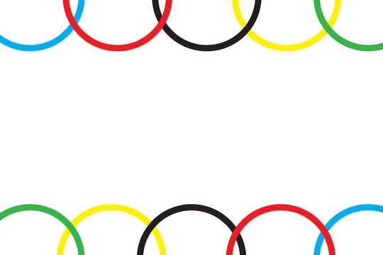 Background banner template with colored rings frame