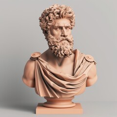 Obraz premium Abstract Stoic Figure Portraying the Stoicism Existence with Stoical Expressionism. Monumental inspiration for quotes and heroic deeds.