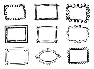 Hand-Drawn Decorative Frame Collection