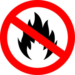 No fire vector sign