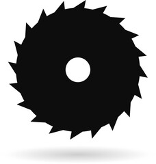 Circular saw blade vector icon