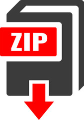 Download zip file vector icon
