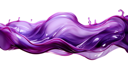purple abstract liquid wave PNG. purple pigment floating isolated. purple liquid splash PNG