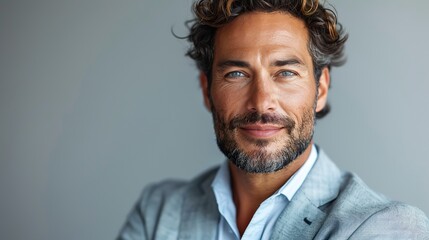 Fototapeta premium portrait of a handsome smiling business man isolated on white background